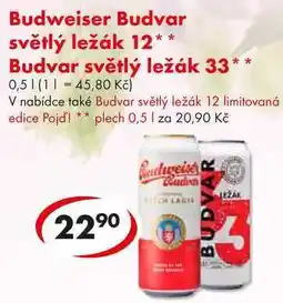 CBA Budweiser Budvar světlý ležák 12 nabídka
