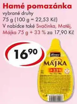 CBA Hamé pomazánka nabídka