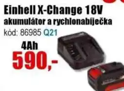 EVA Einhell X-Change 18V akumulátor a rychlonabíječka nabídka