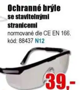 EVA Ochranné brýle se stavitelnými stranicemi nabídka