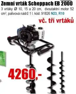 EVA Zemní vrták Scheppach EB 2000 nabídka