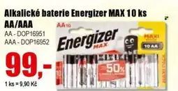 EVA Alkalické baterie Energizer MAX AA/AAA nabídka