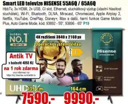 EVA Smart LED televize HISENSE 55A6Q/65A6Q nabídka