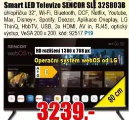 EVA Smart LED Televize SENCOR SLE 32S803B nabídka