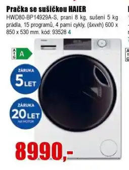 EVA Pračka se sušičkou HAIER nabídka