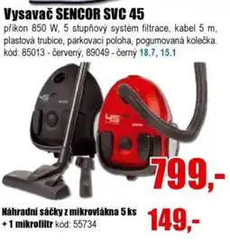 EVA Vysavač SENCOR SVC 45 nabídka