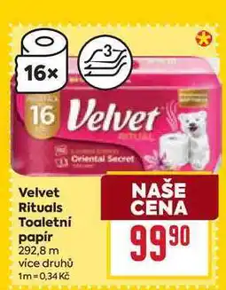 Billa Velvet Rituals Toaletní papír 292,8 m nabídka