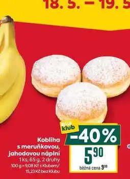 Billa Kobliha s meruňkovou, jahodovou náplní 1ks nabídka