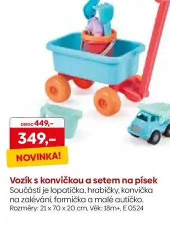 Vozík s konvičkou a setem na písek