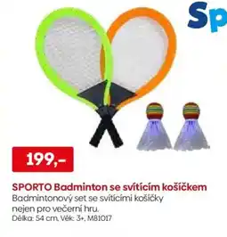 Pompo SPORTO Badminton se svítícím košíčkem nabídka