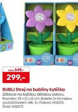 Pompo BUBLI Stroj na bubliny kytička nabídka