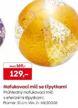 Pompo Nafukovací míč se třpytkami nabídka