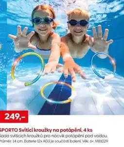 Pompo SPORTO Svítící kroužky na potápění nabídka