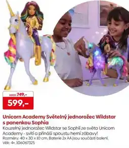 Pompo Unicorn Academy Světelný jednorožec Wildstar s panenkou Sophia nabídka