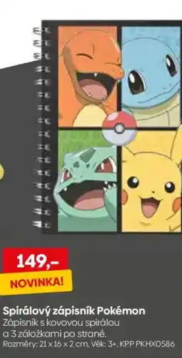 Pompo Spirálový zápisník Pokémon nabídka