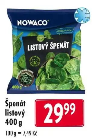 Qanto Nowaco Špenát listovy nabídka