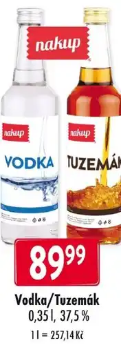 Qanto Vodka/Tuzemák, 37,5% nabídka