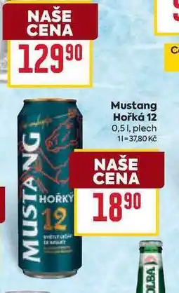 Billa Mustang Hořká 12, 0,5l, plech nabídka