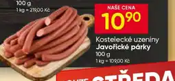Hruška KOSTELECKÉ UZENINY JAVOŘICKÉ PÁRKY nabídka
