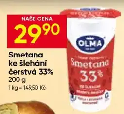 Hruška Smetana ke šlehání čerstvá 33% nabídka