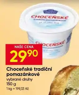Hruška Choceňské tradiční pomazánkové nabídka