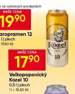 Hruška Velkopopovický Kozel 10 nabídka