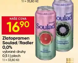 Hruška Zlatopramen Soulad/Radler 0,0% nabídka