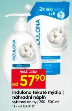 Hruška Indulona Tekuté mýdlo náhradní náplň nabídka