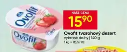Hruška Ovofit Tvarohový dezert nabídka