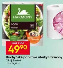 Hruška Kuchyňské papírové utěrky Harmony nabídka