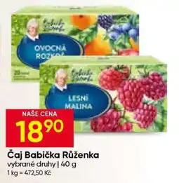 Hruška Čaj Babička Růženka nabídka