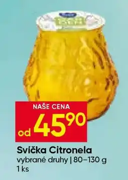 Hruška SVÍČKA CITRONELA nabídka