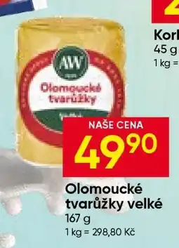Hruška Olomoucké tvarůžky velké nabídka