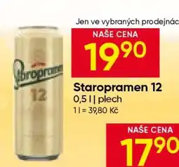 Hruška Staropramen 12 nabídka