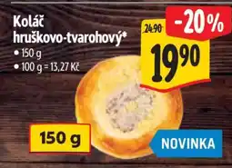 Albert Koláč hruškový-tvarohový nabídka