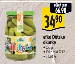Albert Efko Dětské okurky nabídka