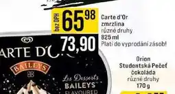 Jip Carte d'Or zmrzlina různé druhy nabídka
