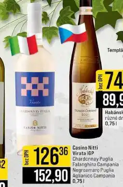 Jip Casino Virata IGP Chardonnay Puglia Falanghina Campania Negroamaro Puglia Aglianico Campania nabídka