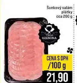 Jip Sunkový salám plátky cca 200 g 100g nabídka