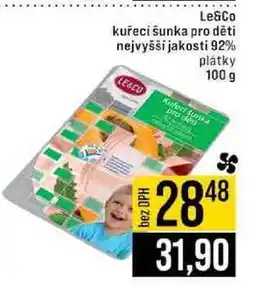 Jip Le&Co kuřecí šunka pro děti nejvyšší jakosti 92% plátky nabídka