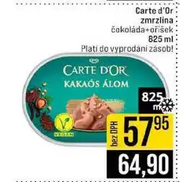 Jip Carte d'Or zmrzlina čokoláda+oříšek 825 ml nabídka