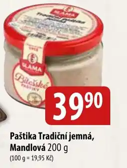 Bala Paštika Tradiční jemná, Mandlová nabídka