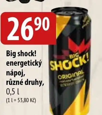 Bala Big shock! energetický nápoj nabídka