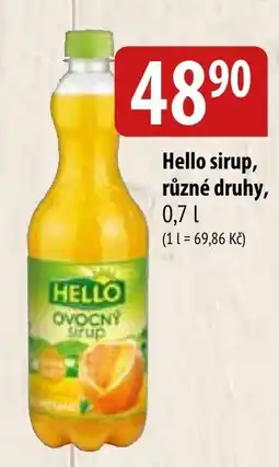 Bala Hello sirup nabídka