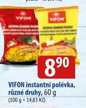 Bala VIFON instantní polévka nabídka