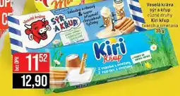 Jip Veselá kráva sýr a křup různé druhy Kiri křup tvaroh a smetana nabídka