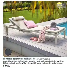 Bauhaus Hliníkové polohovací lehátko Solo nabídka