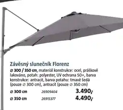 Bauhaus Závěsný slunečník Florenz nabídka