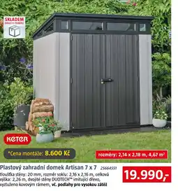 Bauhaus Plastový zahradní domek Artisan 7x7 nabídka