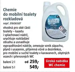 Bauhaus Chemie do mobilní toalety rozkladová nabídka